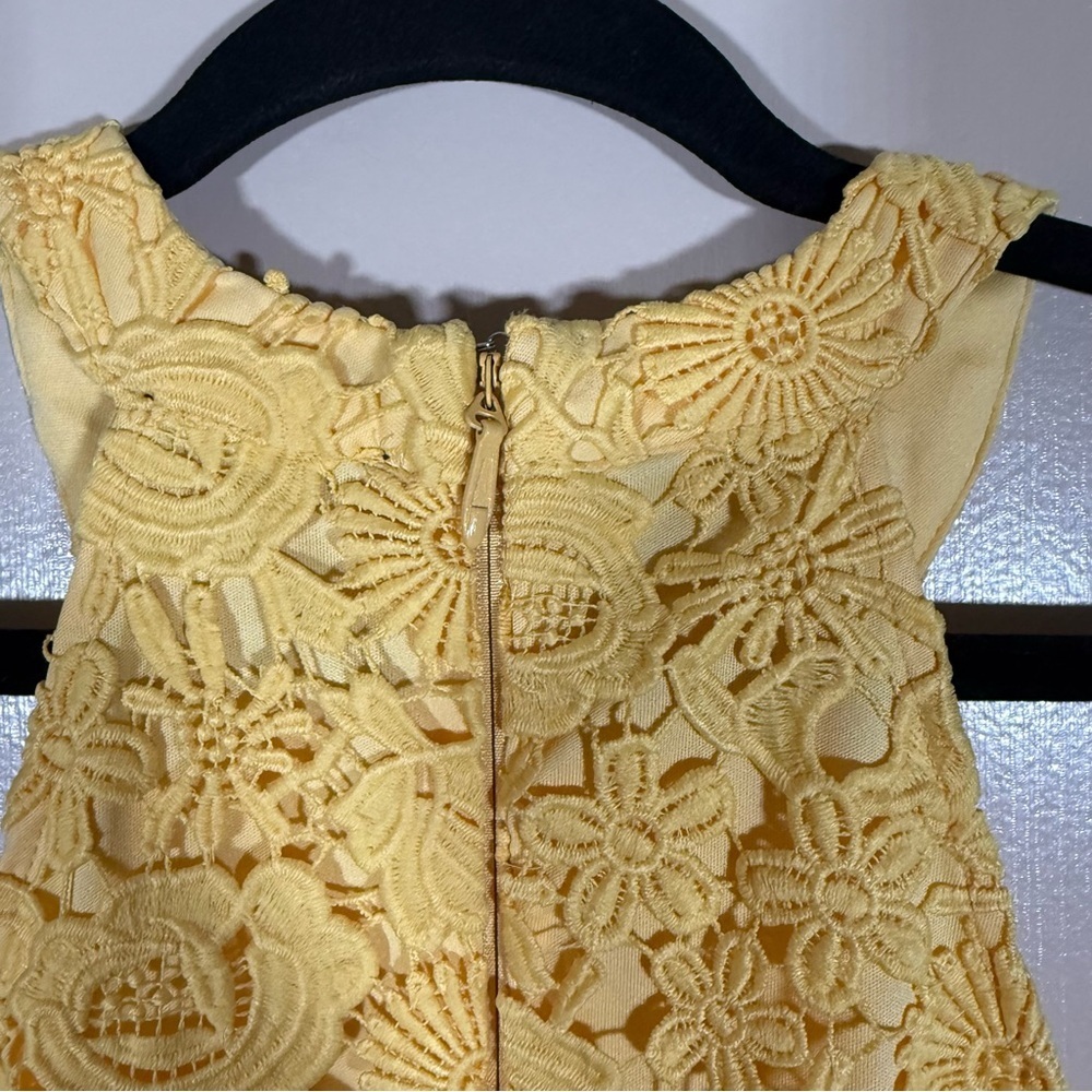 Lulus Lover’s Game Lace Halter Skater Mini Dress Light Yellow Size Small - Picture 6 of 9